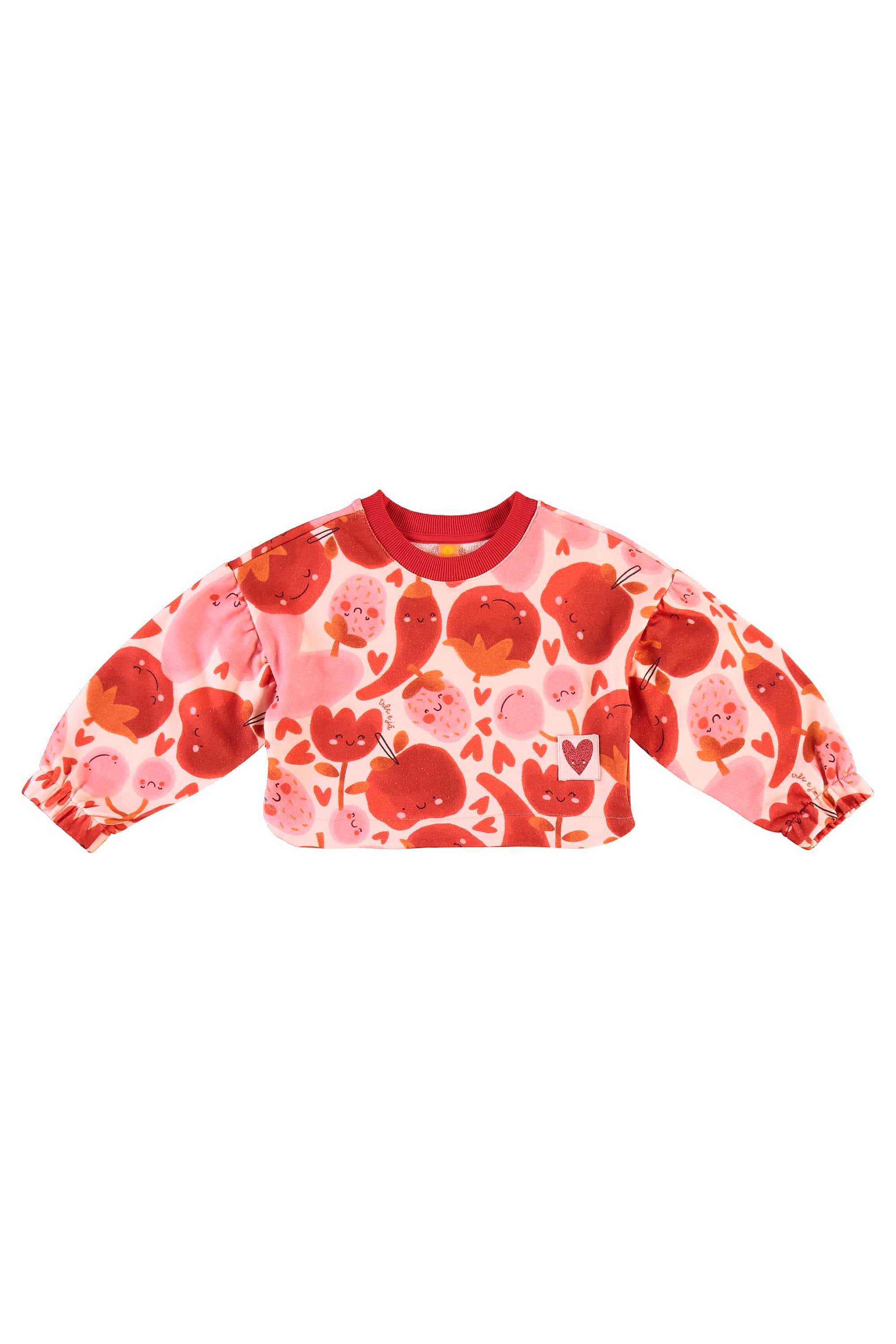 Conjunto Infantil Frutas Vermelhas com Blusão Cropped e Calça (Off White) Três e Já - Imagem 10